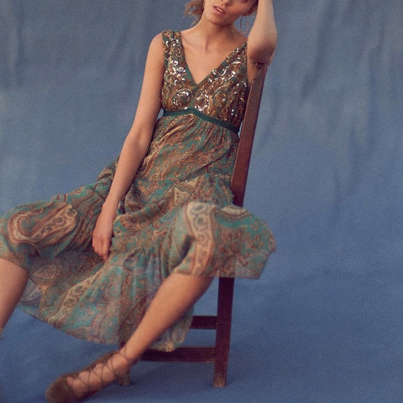 BEADED paIsley maxi dress - Picture 6 of 7